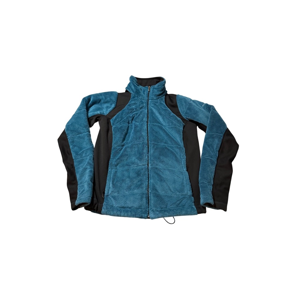 Columbia Size XL Omni Heat Full Zip Fleece Blue Jacket Outdoors Winter Women